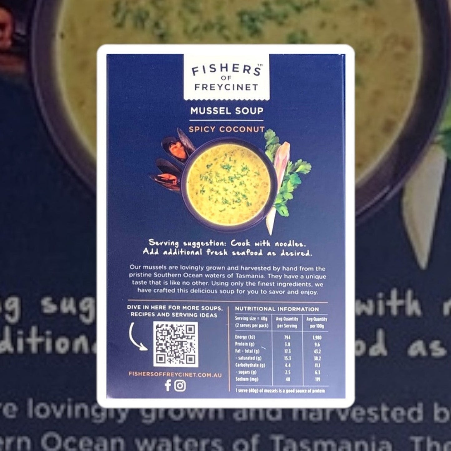Freycinet Marine Farm Spicy Coconut Mussel Soup by Fishers of Freycinet Tasmania