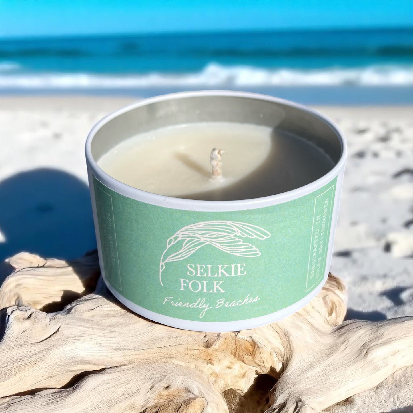 Friendly Beaches natural soy candle Tasmania