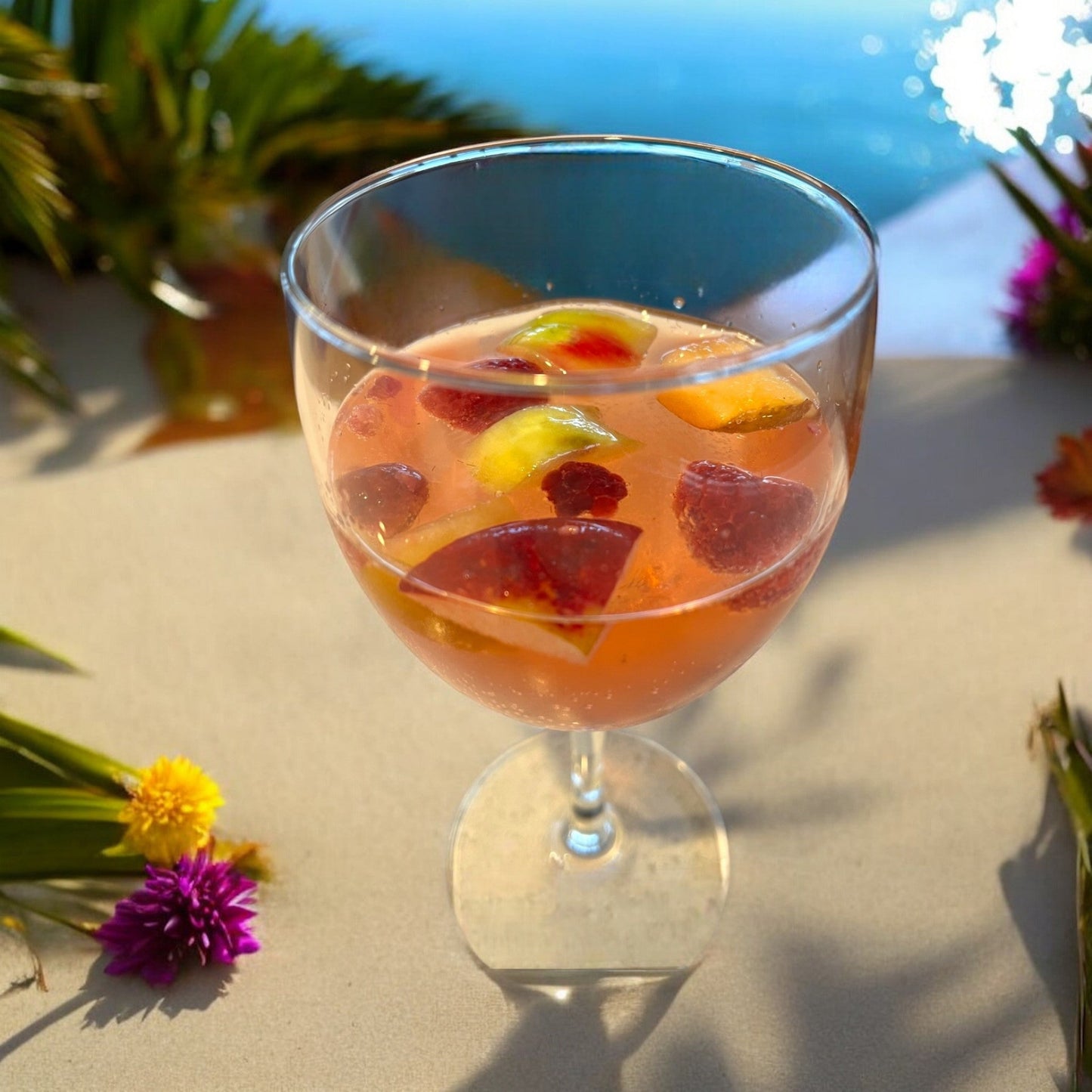 Premium Tasmanian sangria mix with freeze-dried fruits perfect for summer entertaining
