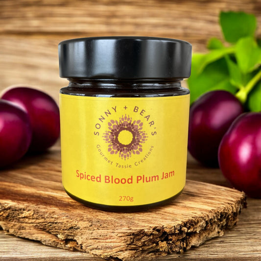 Tasmanian Spiced Blood Plum Jam Handmade Jam by Sonny & Bear