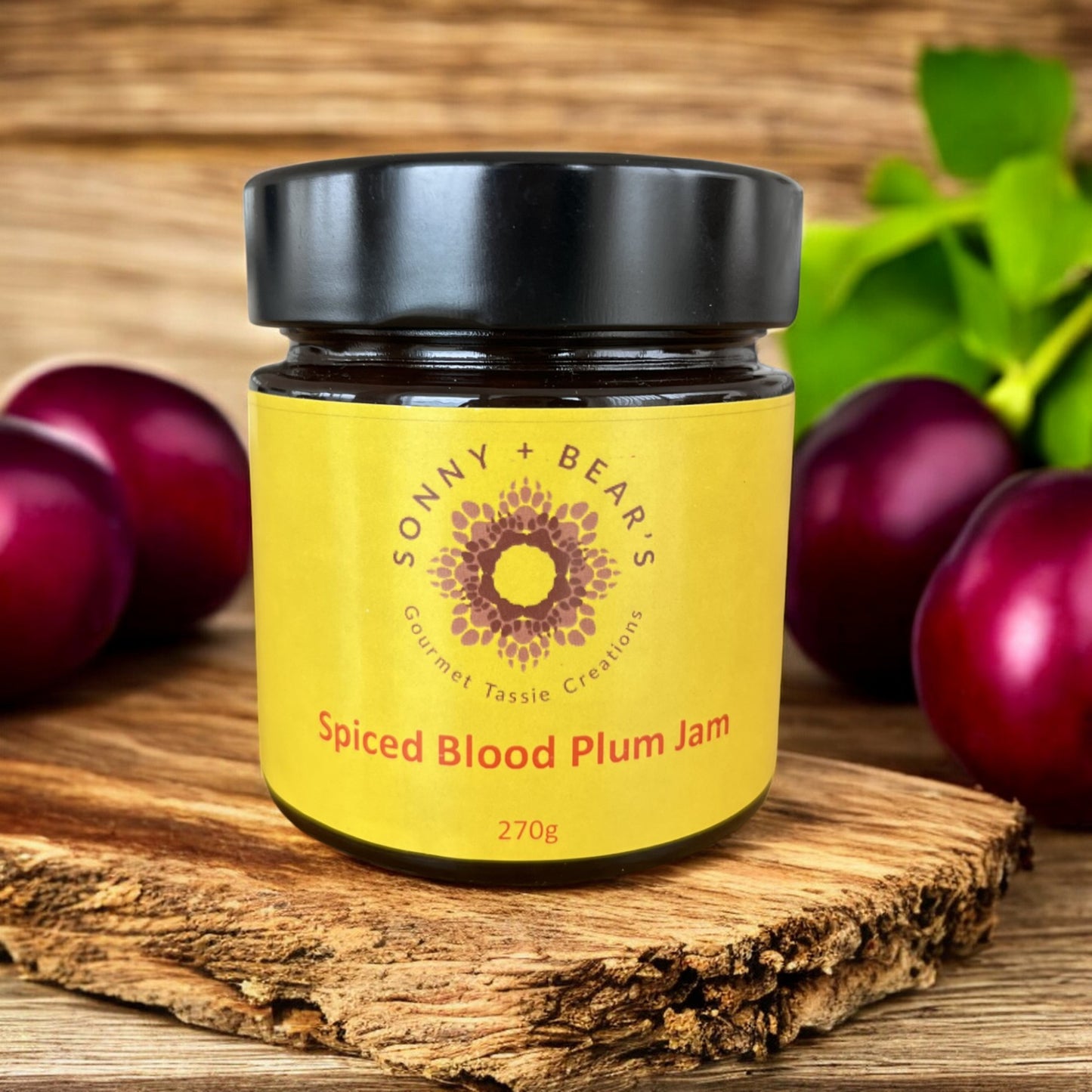 Tasmanian Spiced Blood Plum Jam Handmade Jam by Sonny & Bear