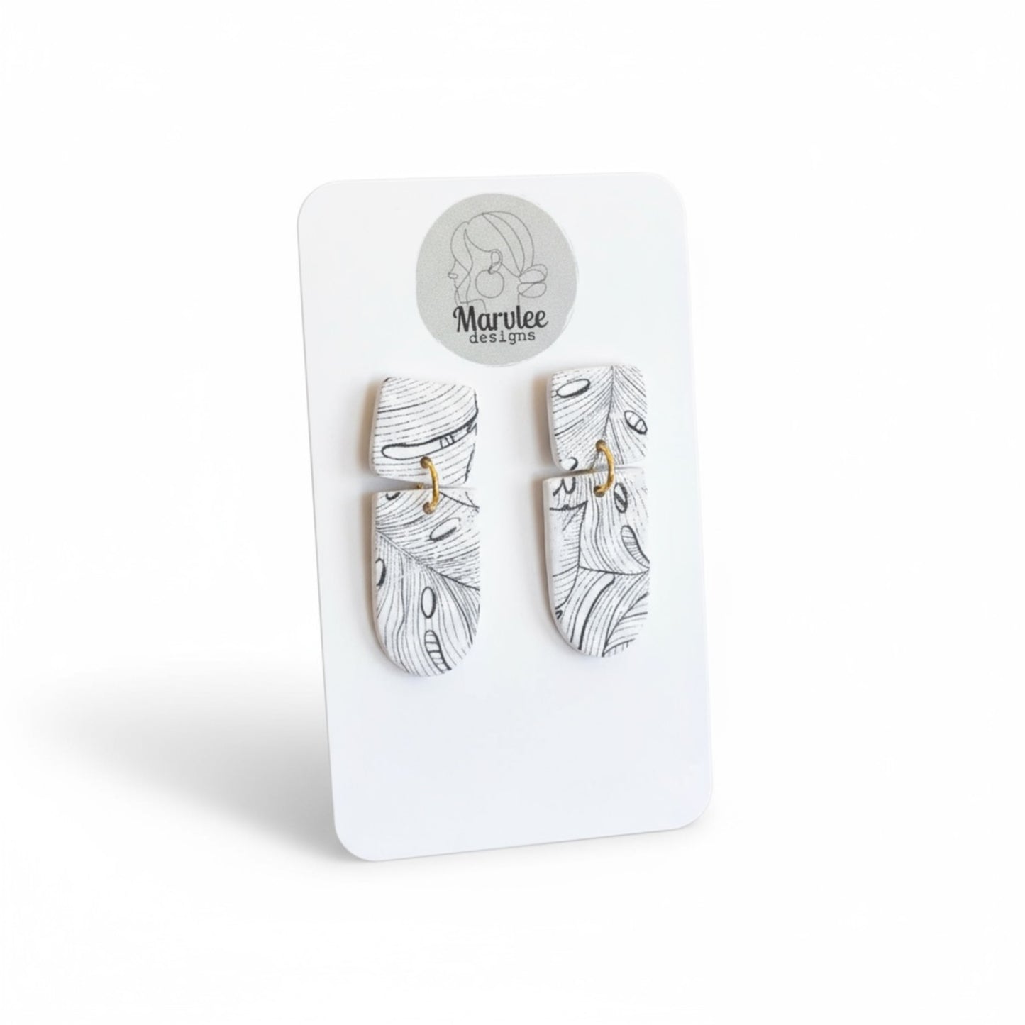 Side profile of Lana Tasmanian handmade drop earrings perfect for sensitive ears