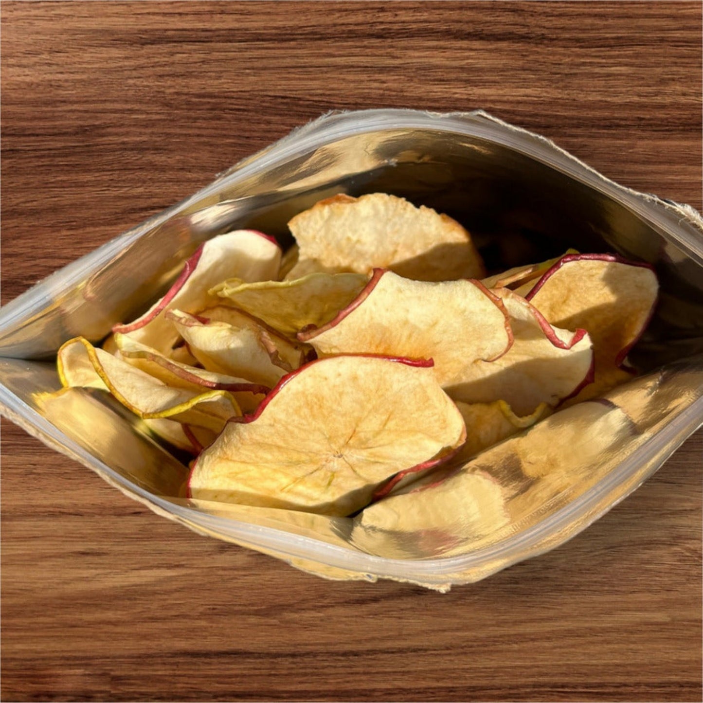 Tasmanian Apple Chips by Bicheno Berries and Blooms in a resealable packet