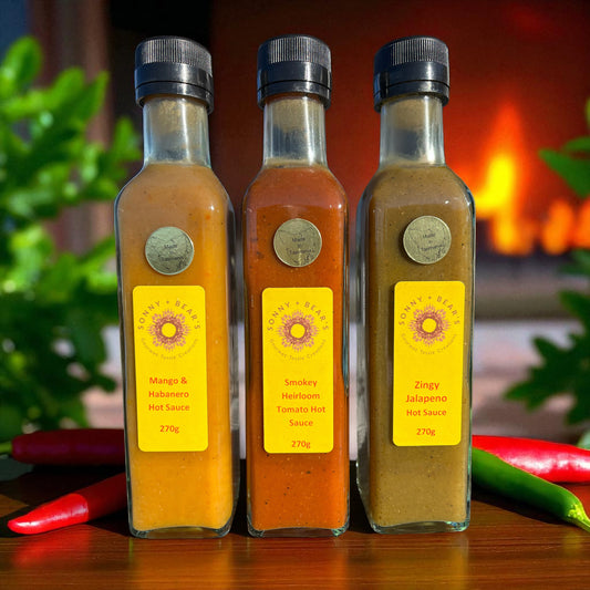 Tasmanian Gourmet Hot Sauce Collection by Sonny and Bear.