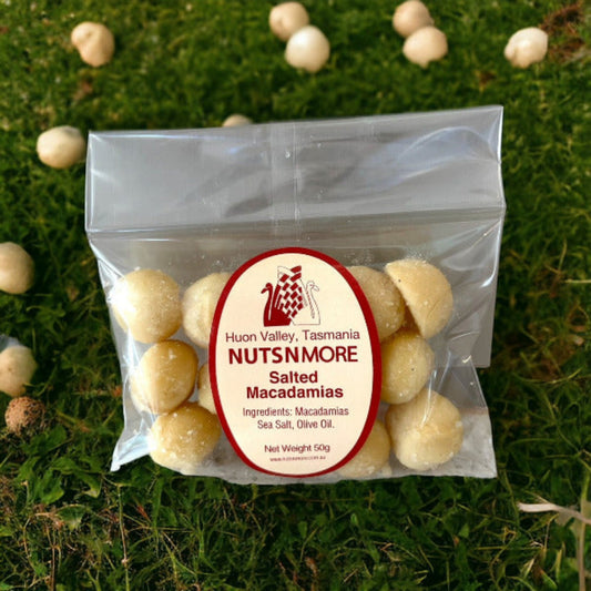Roasted Salted Macadamias by Nutsnmore Tasmania