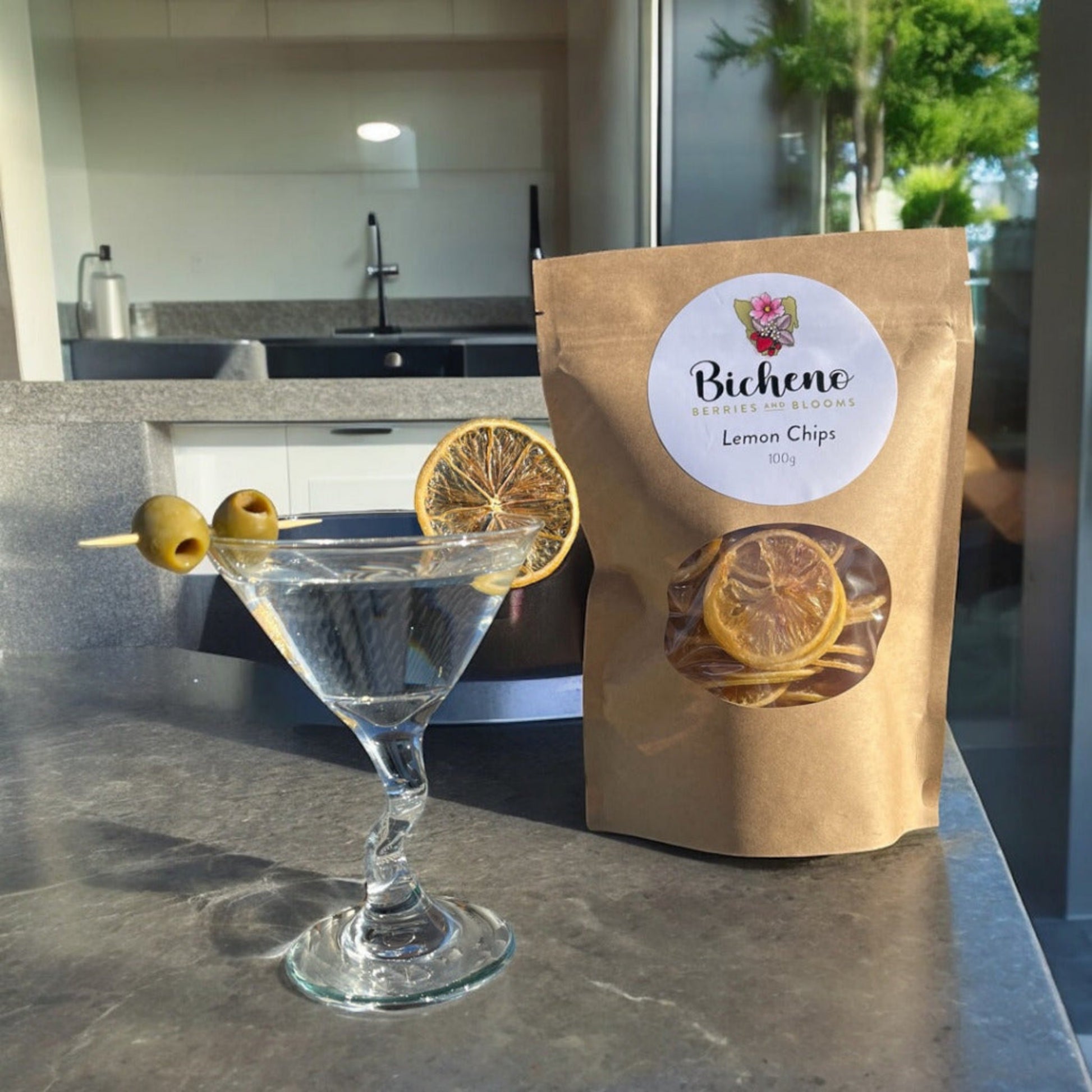 Dehydrated Lemon Australia Cocktail Garnish Tasmanian Made Lemon Chips