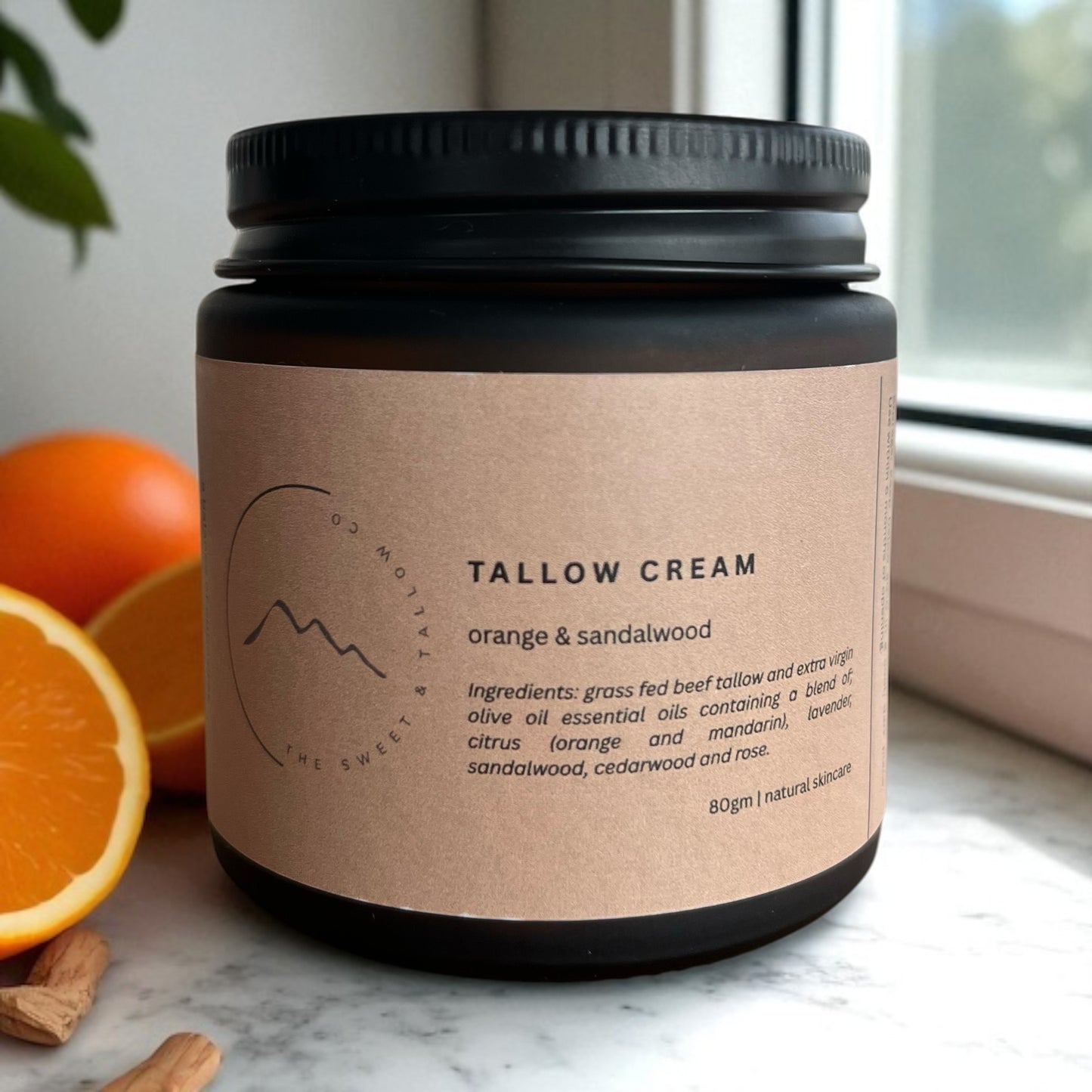Grass-fed Tasmanian tallow cream ingredients showing natural skincare benefits