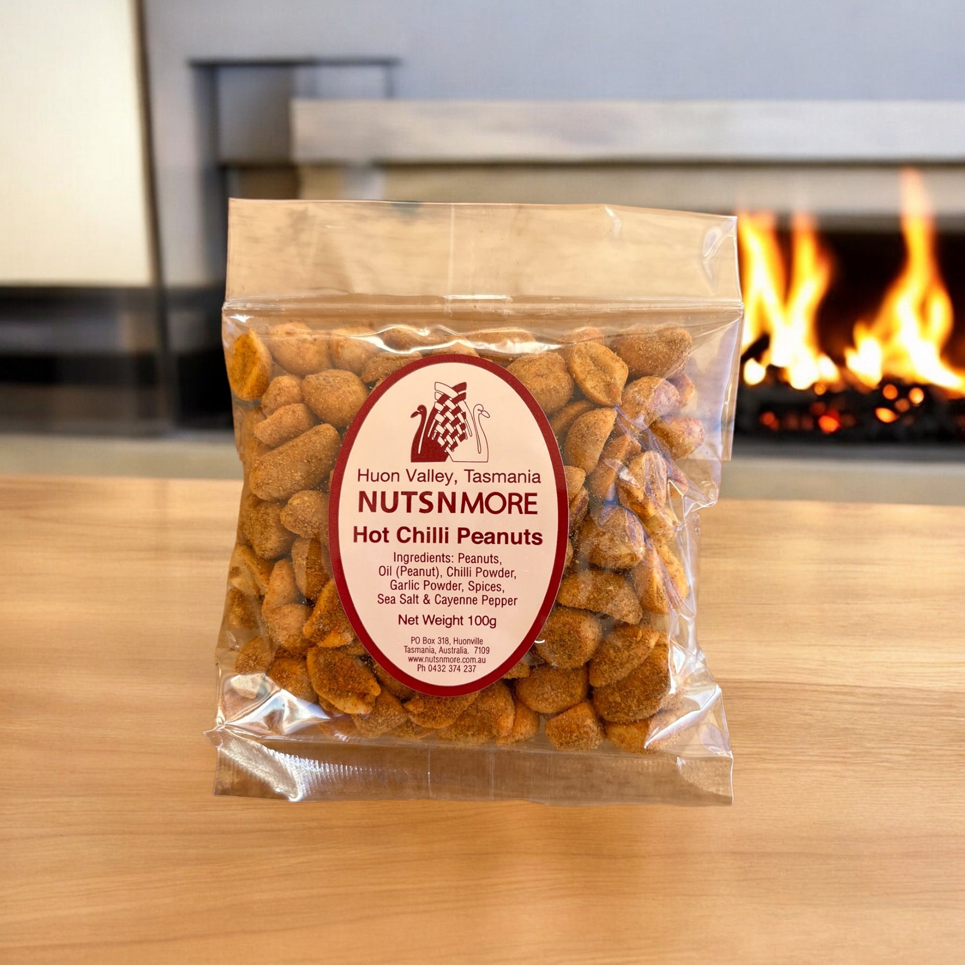 Tasmanian Gourmet Hot Chilli Peanuts by Nutsnmore