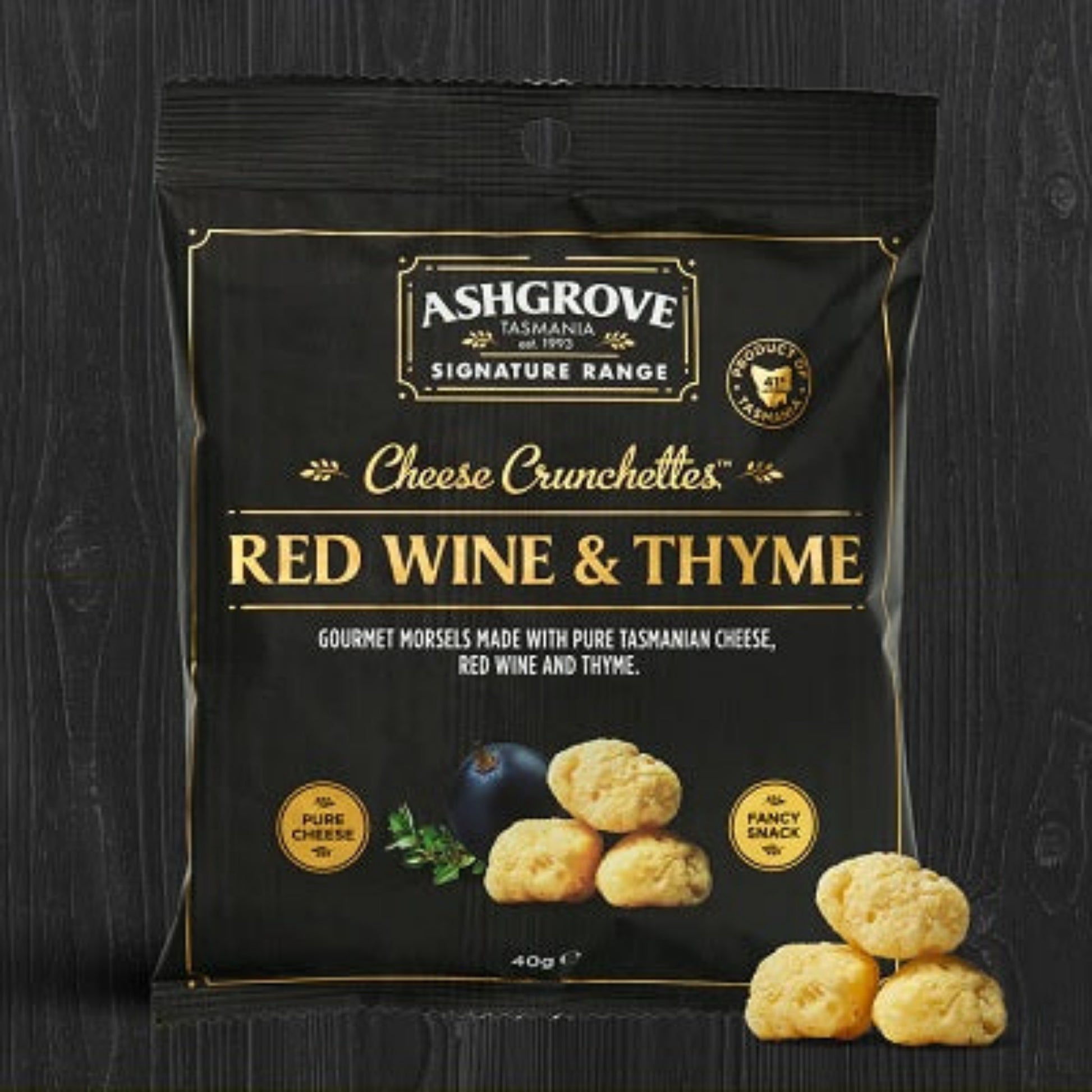 Ashgrove Cheese Red Wine & Thyme Cheese Crunchettes