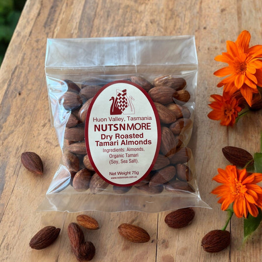 Dry Roasted Tamari Almonds by Nutsnmore Tasmania