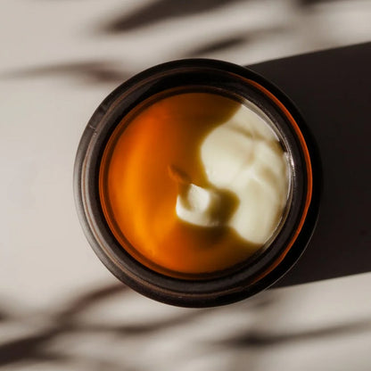 Close-up texture of grass-fed beef tallow cream showing smooth moisturising consistency
