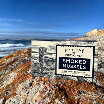 Fishers of Freycinet Smoked Mussels 105g Freycinet Marine Farm