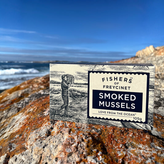 Fishers of Freycinet Smoked Mussels 105g Freycinet Marine Farm