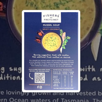 Freycinet Marine Farm Spicy Coconut Mussel Soup by Fishers of Freycinet Tasmania