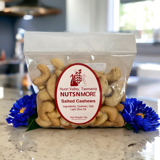 Tasmanian Gourmet Salted Cashews by Nutsnmore Tasmania