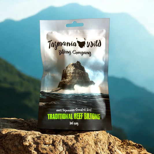 Tasmania Wild Biltong Company Traditional Beef Biltong. 