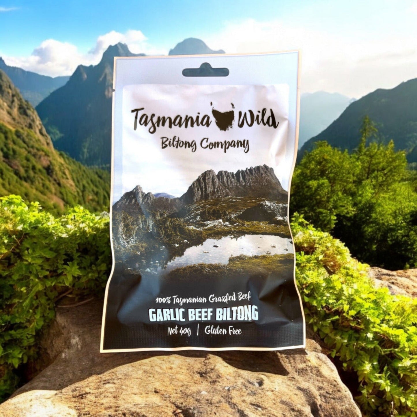 Tasmania Wild Biltong Company | 100% Tasmanian Grass Fed Beef | Garlic Biltong Australian Beef Biltong