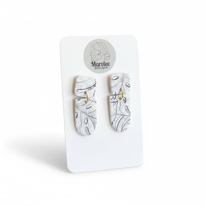 Side profile of Lana Tasmanian handmade drop earrings perfect for sensitive ears
