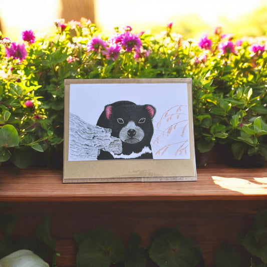 Tasmanian Devil Greeting Card Blank by Seeds to Memories