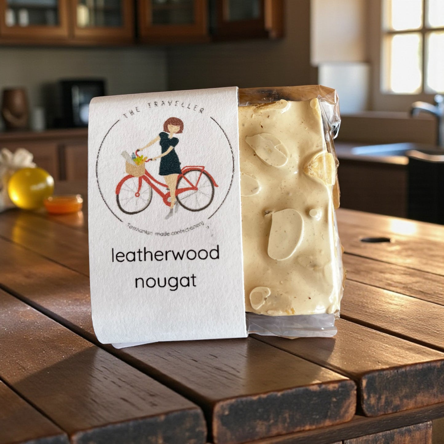 Tasmanian Leatherwood Nougat by The Traveller Handmade Confectionery in clear packaging