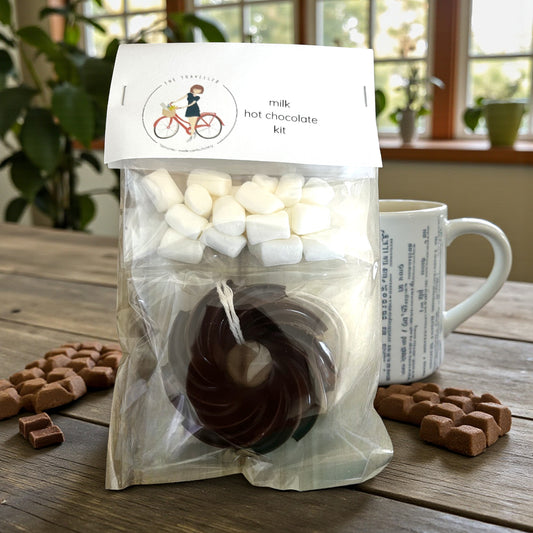 Tasmanian Milk Hot Chocolate Kit by The Traveller Handmade Confectionery in clear packaging