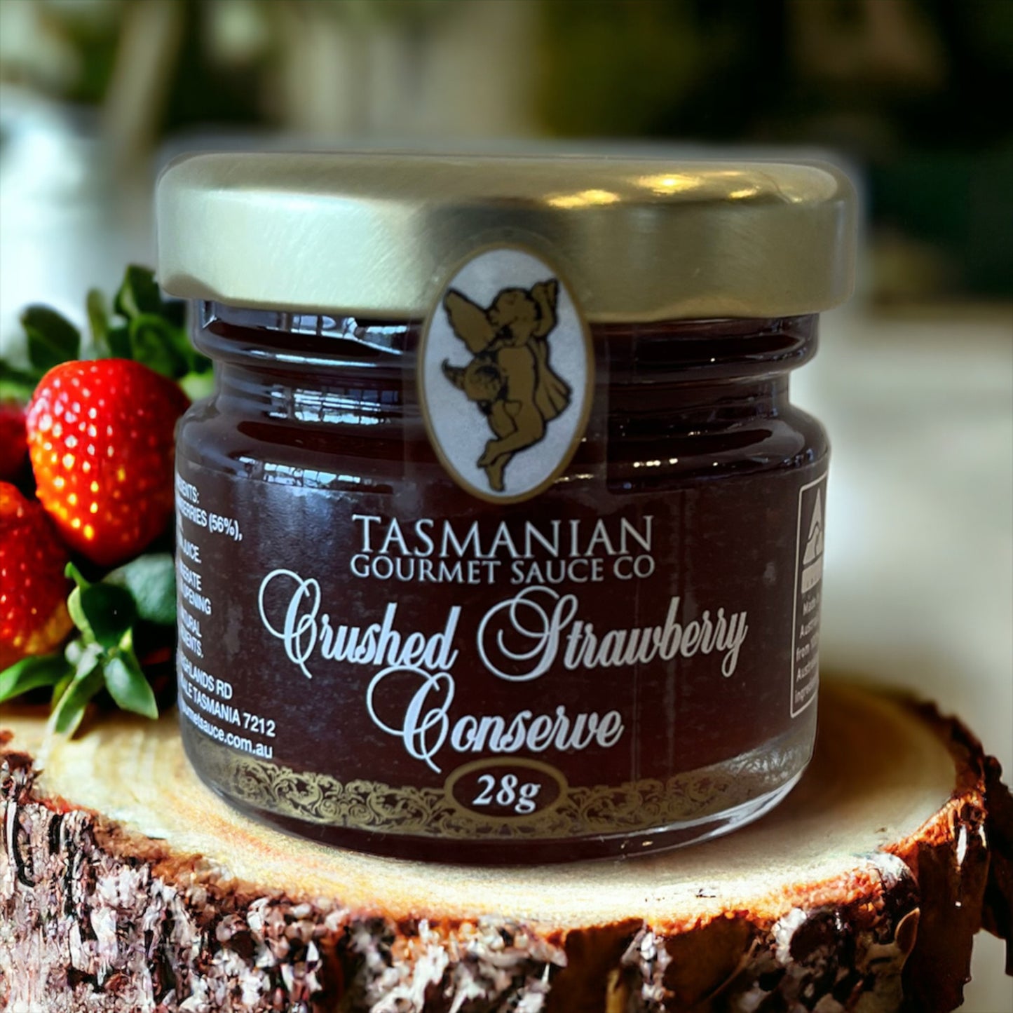 Tasmanian Gourmet Sauce Crushed Strawberry Conserve 28g