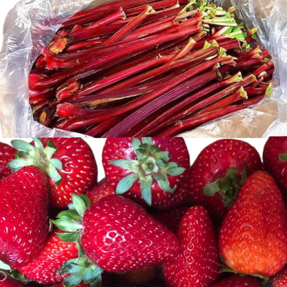 Tasmanian Grown Rhubarb and Strawberries